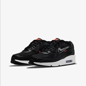 Nike Air max 90 GS big kids shose black gray white
